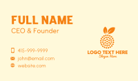 Orange Fruit Dots  Business Card Design