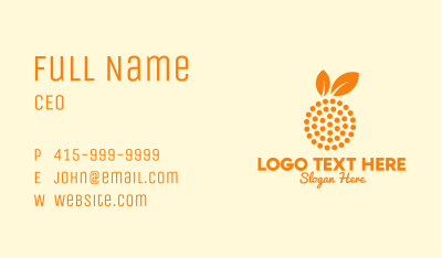 Orange Fruit Dots  Business Card Image Preview