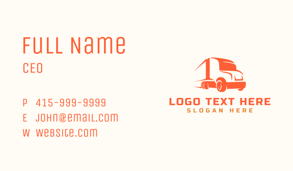 Express Transportation Truck Business Card Design Image Preview