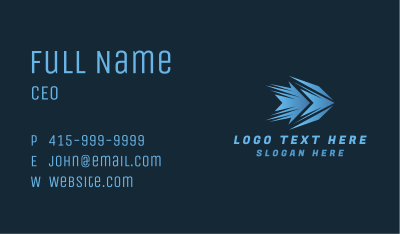 Gradient Blue Arrow Express Business Card Image Preview