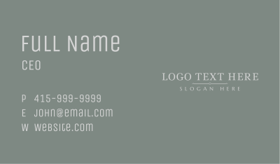 Professional Corporate Wordmark Business Card Image Preview