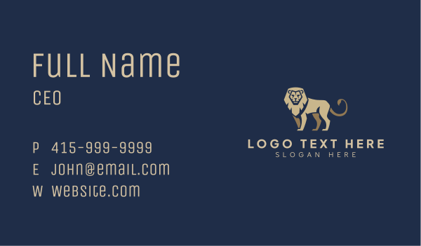 Premium Lion Business Business Card Design Image Preview