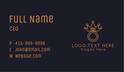 Gold Crown Ring Business Card Image Preview