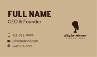 Vintage Afro Woman Business Card Image Preview