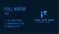 Blue Tech Letter F Business Card Image Preview