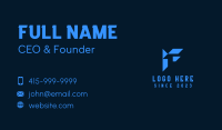 Blue Tech Letter F Business Card Image Preview