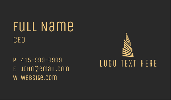 Gold Condominium Hotel Business Card Design Image Preview