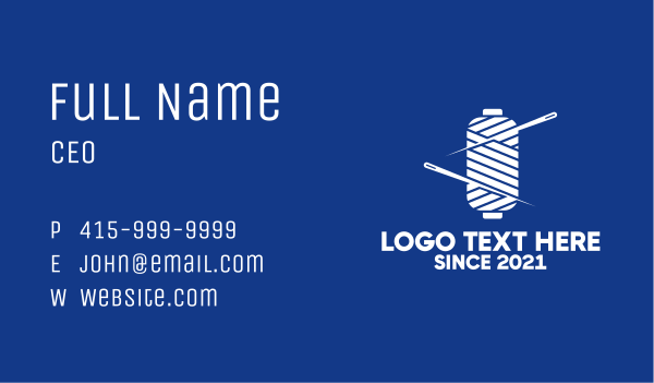 Thread Needle Spool Business Card Design Image Preview
