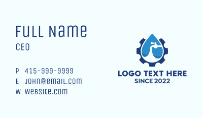 Water Faucet Maintenance  Business Card Image Preview