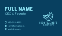 Blue Cyber Bird  Business Card Image Preview