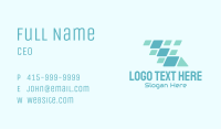 Blue Abstract Squares Tech Business Card Image Preview