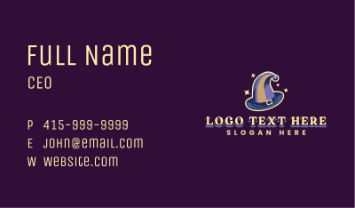 Magical Wizard Hat Business Card Image Preview