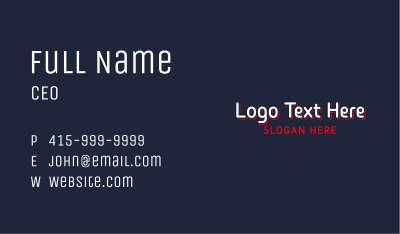 Clothing Store Wordmark Business Card Image Preview