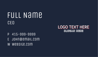 Clothing Store Wordmark Business Card Image Preview