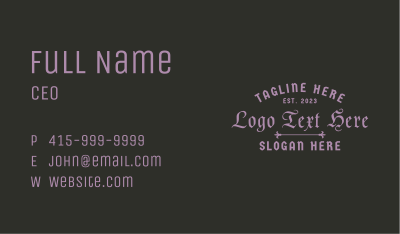 Old Rustic Wordmark Business Card Image Preview