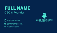 Glitch Ghost Mascot Business Card Image Preview