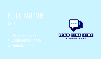 Video Recording Chat Business Card Image Preview