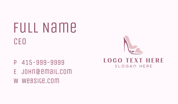 Elegant Peep Toe High Heels  Business Card Design Image Preview