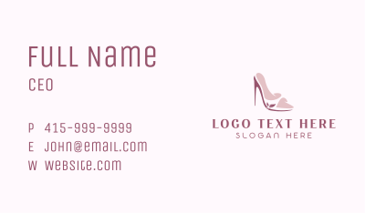 Elegant Peep Toe High Heels  Business Card Image Preview
