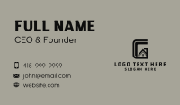 House Broker Letter G Business Card Design