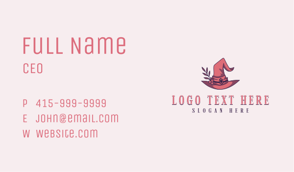 Witch Wizard Hat Business Card Design Image Preview