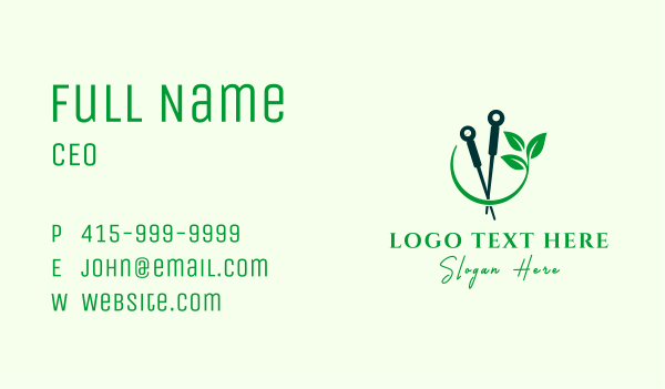 Nature Acupuncture Needle Business Card Design Image Preview