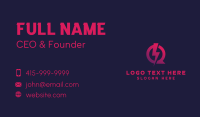 Gradient Bolt Letter Q Business Card Design