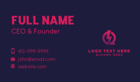 Gradient Bolt Letter Q Business Card Image Preview