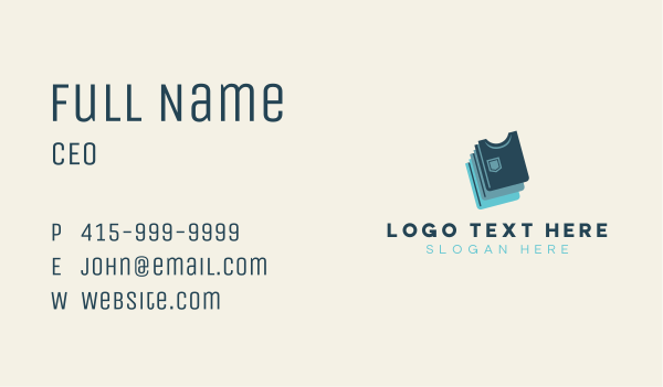 Folded Shirt Clothing  Business Card Design Image Preview