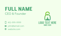 Green Respiratory Lung Unlock Business Card Design