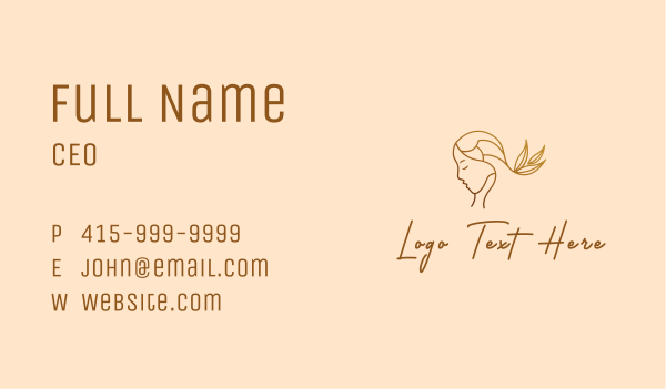Female Natural Spa Business Card Design Image Preview