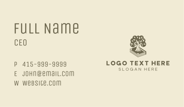 Book Tree Reading Business Card Design Image Preview