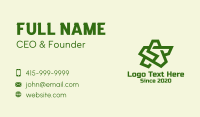 Green Army Star  Business Card Design