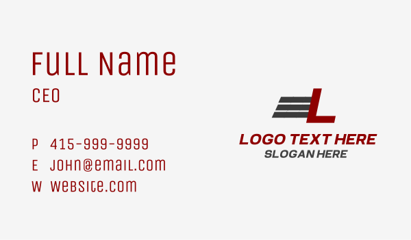 Delivery Express Letter Business Card Design Image Preview