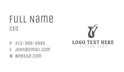 Modern Professional Business Letter Y Business Card Image Preview