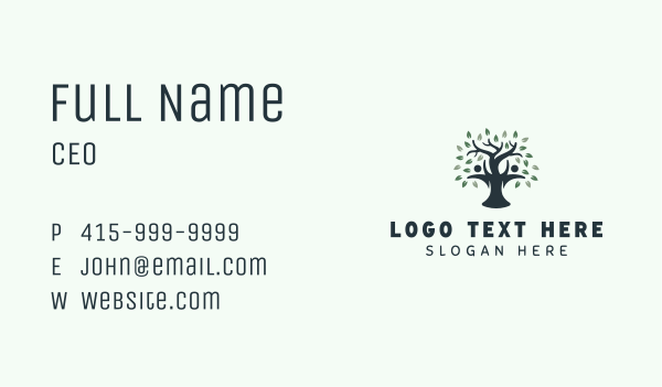 Human Lifestyle Tree Business Card Design Image Preview