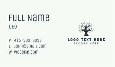 Human Lifestyle Tree Business Card Image Preview