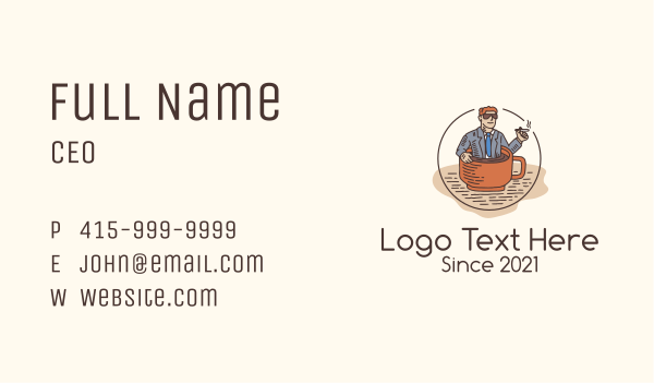 Employee Coffee Break  Business Card Design Image Preview