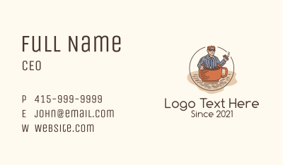 Employee Coffee Break  Business Card Image Preview