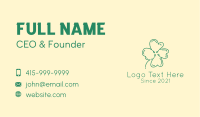 Clover Leaf Doodle Business Card Image Preview
