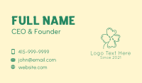 Clover Leaf Doodle Business Card Design