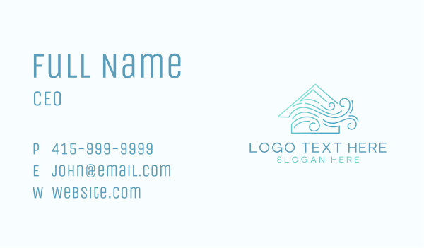 House Cooling Wind Business Card Design Image Preview