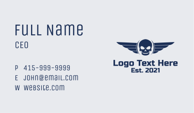 Gaming Wing Skull Business Card Image Preview