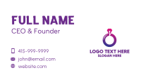 Purple Diamond Ring Jewelry Business Card Image Preview