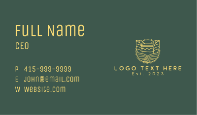 Yellow Kombucha Drink Business Card Image Preview