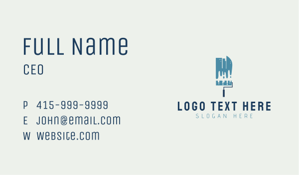 Building Paint Roller Business Card Design Image Preview