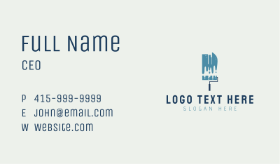 Building Paint Roller Business Card Image Preview