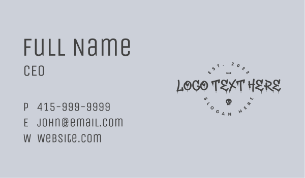 Urban Skull Graffiti Business Card Design Image Preview