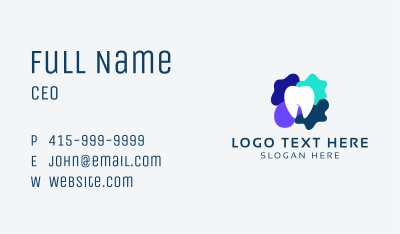 Mosaic Dental Tooth Business Card Image Preview