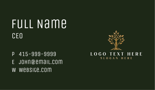 Nature Woman Tree Business Card Design Image Preview